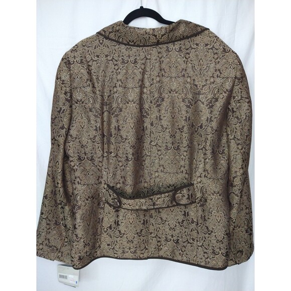 NWT Liz Claiborne Jacquard Blazer Jacket Overcoat Sz 22 Paisley Classic Whimsy - Picture 2 of 15